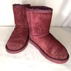 UGG Classic Short Constellation Stars Purple Boots Youth 13 Shoes 1009252K
